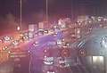Lorry and car crash on M20
