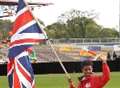 Candy flies flag at Deaflympics