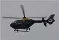 Police helicopter circles in hunt for missing person