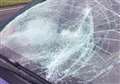 Mum's 'shock' as metal sheet smashes windscreen