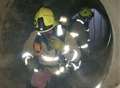 14 firefighters 'rescue' trapped victims
