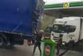 'Migrants' jump from lorry