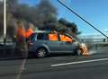 Car catches fire on Dartford Bridge