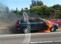 Motorway stretch reopens after car fire