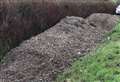 Country lane shut after huge pile of dirt dumped
