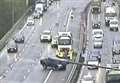 M20 closed after car and lorry collide