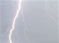 Dramatic moment lightning strikes off Kent
