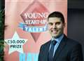 Young businessman bidding for glory