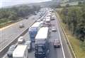 13 miles of queues after vehicle crashes off M25 in Kent
