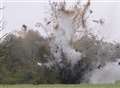 Dramatic moment WW1 bomb blown to smithereens