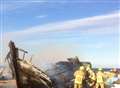 Fishing boat wrecked by mystery fire