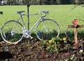 'Ghost bike' shrine to cyclist killed in crash