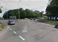 Road clears after roundabout crash