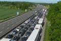 Heavy traffic following M25 crash
