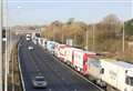 Lorry queues on M20 for third time