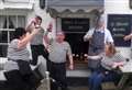 Staff perform hit sea shanty to celebrate pubs re-opening