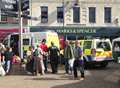 Man treated for head injury in busy shopping street