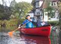 Water-way to get pizza - takeaway trials canoe delivery 