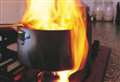 Pan fire sparks kitchen blaze