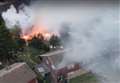 Huge garden blaze as bonfire gets out of control