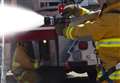Crews tackle fire