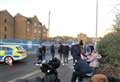 Drama as police cordon off street