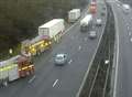 Lorry fire closes lane of motorway