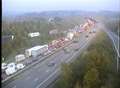 Delays clear after truck fire on the M20