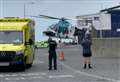 Air ambulance lands at Turner Gallery