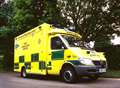 Pedestrian in hospital after collision with car