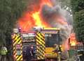 Children flee school bus moments before it bursts into flames