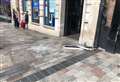 Glass shatters onto street 