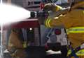 Man suffers burns in garage fire