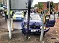 Two bailed after car 'fails to stop' 