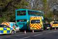 Child rushed to hospital after bus crash