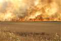 Fifteen fire crews battle field blaze