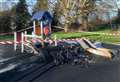 Playground slide destroyed in arson blaze