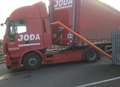 Car park barrier causes lorry jam