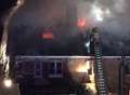 Families evacuated after house blaze