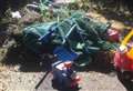 Country lane shut after children's toys dumped