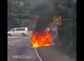 Car erupts into flames