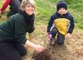 Pupils plant trees to preserve woodland 