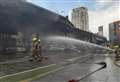 Six injured in huge station fire
