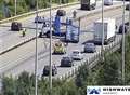 Lorry crash closed two lanes of M20