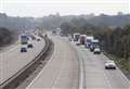 Metal ramp on motorway causes four-car crash