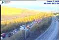 Motorcyclist in hospital as crash causes 10-mile queues