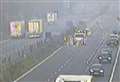 Crash shuts two lanes on busy motorway
