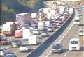 Five mile delays on M25 after lorry crash