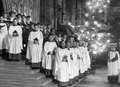 Christmas at the cathedral in 1958 
