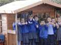Pupils' delight as stolen wendy house returned